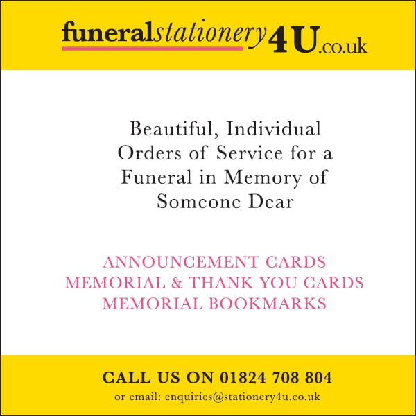funeral stationery 4 u